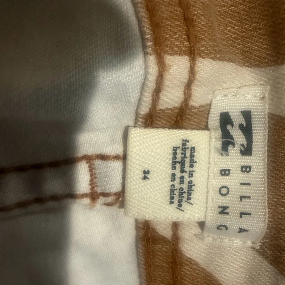 Billabong Cream and Brown Retro Print Pants - Picture 4 of 4